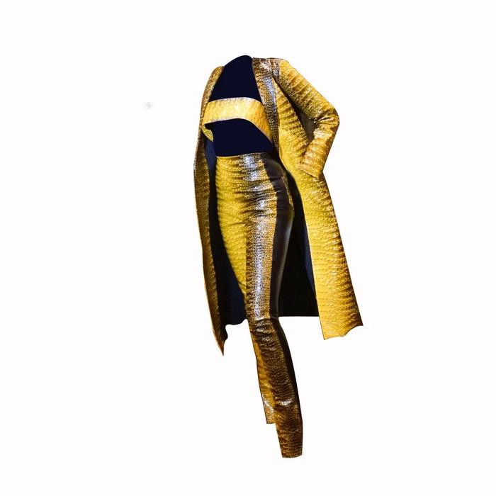 Mustard Snake Coat