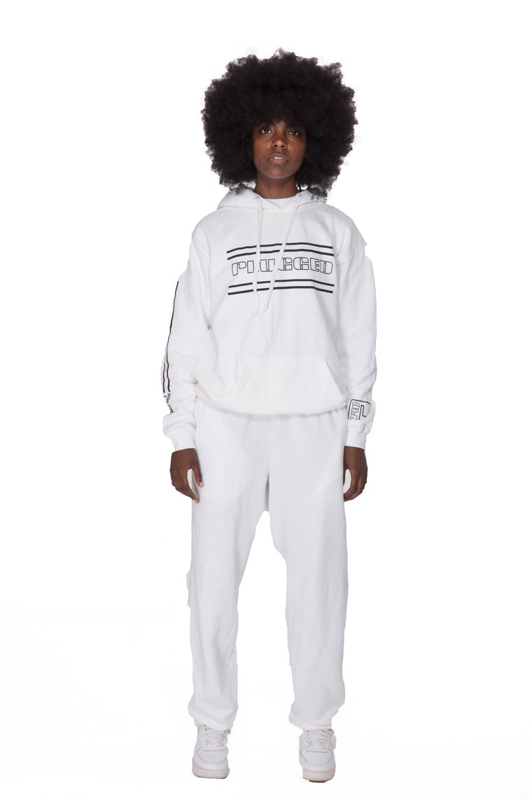White Plugged Nation Hoodie